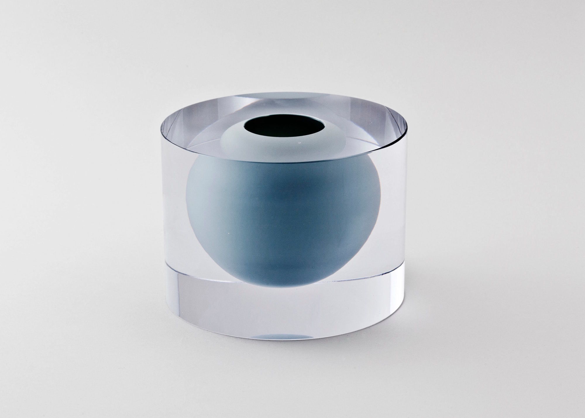 Tora Urup, Cylinder with Floating Grey Bowl, 2015