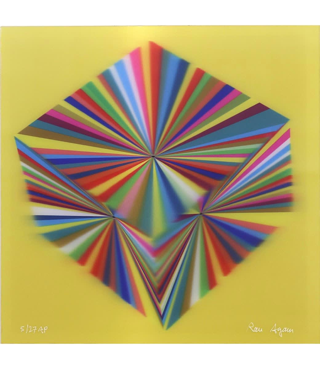 Ron Agam, Yellow Cube 3 - AP 5/27, 2022