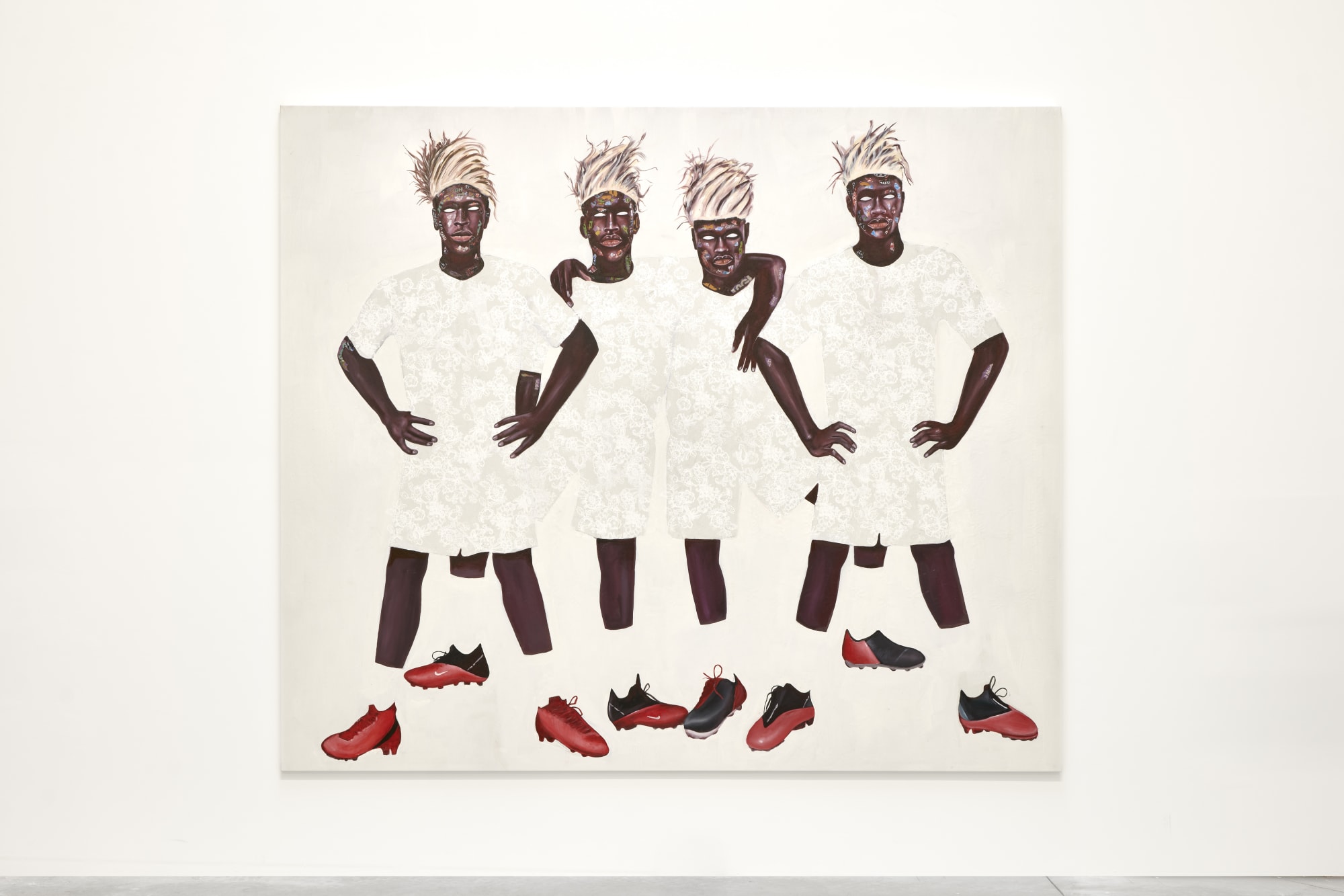 Emmanuel Taku, Four Brothers in White, 2021