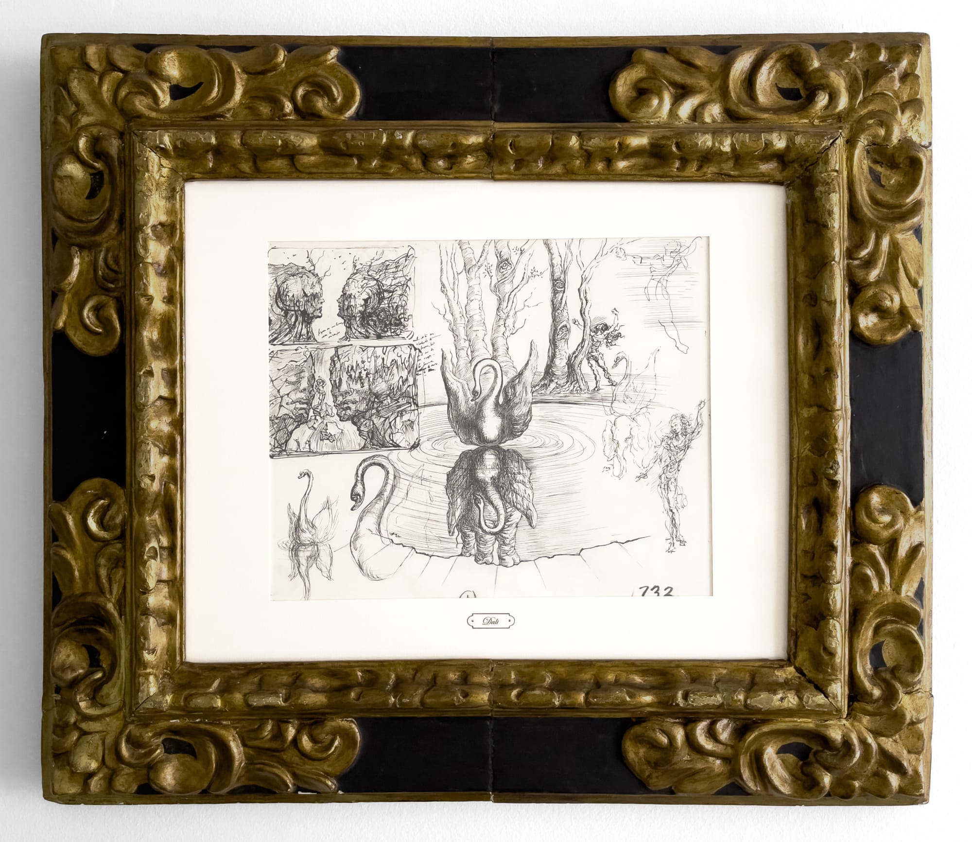 Salvador Dalí, Composition Au Cygne et à l'Elephant, c.1947