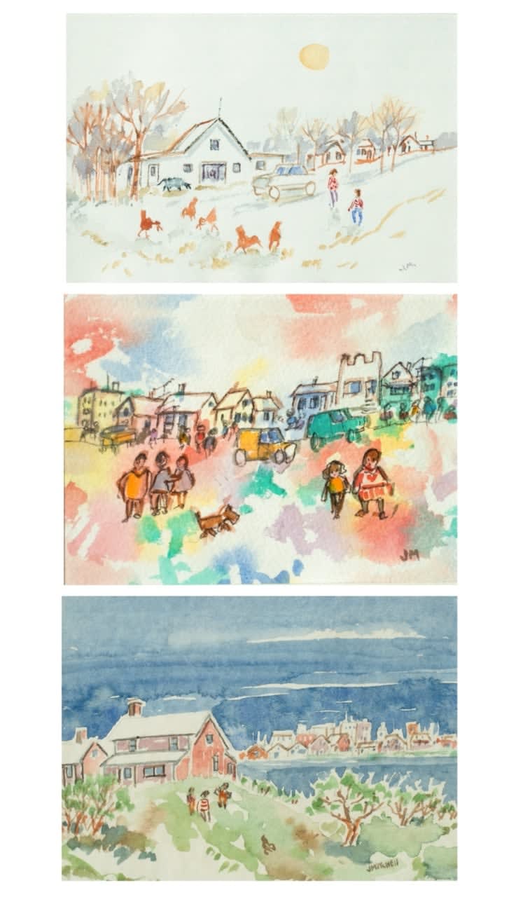 Janet Mitchell, Three Little Watercolours for Jane