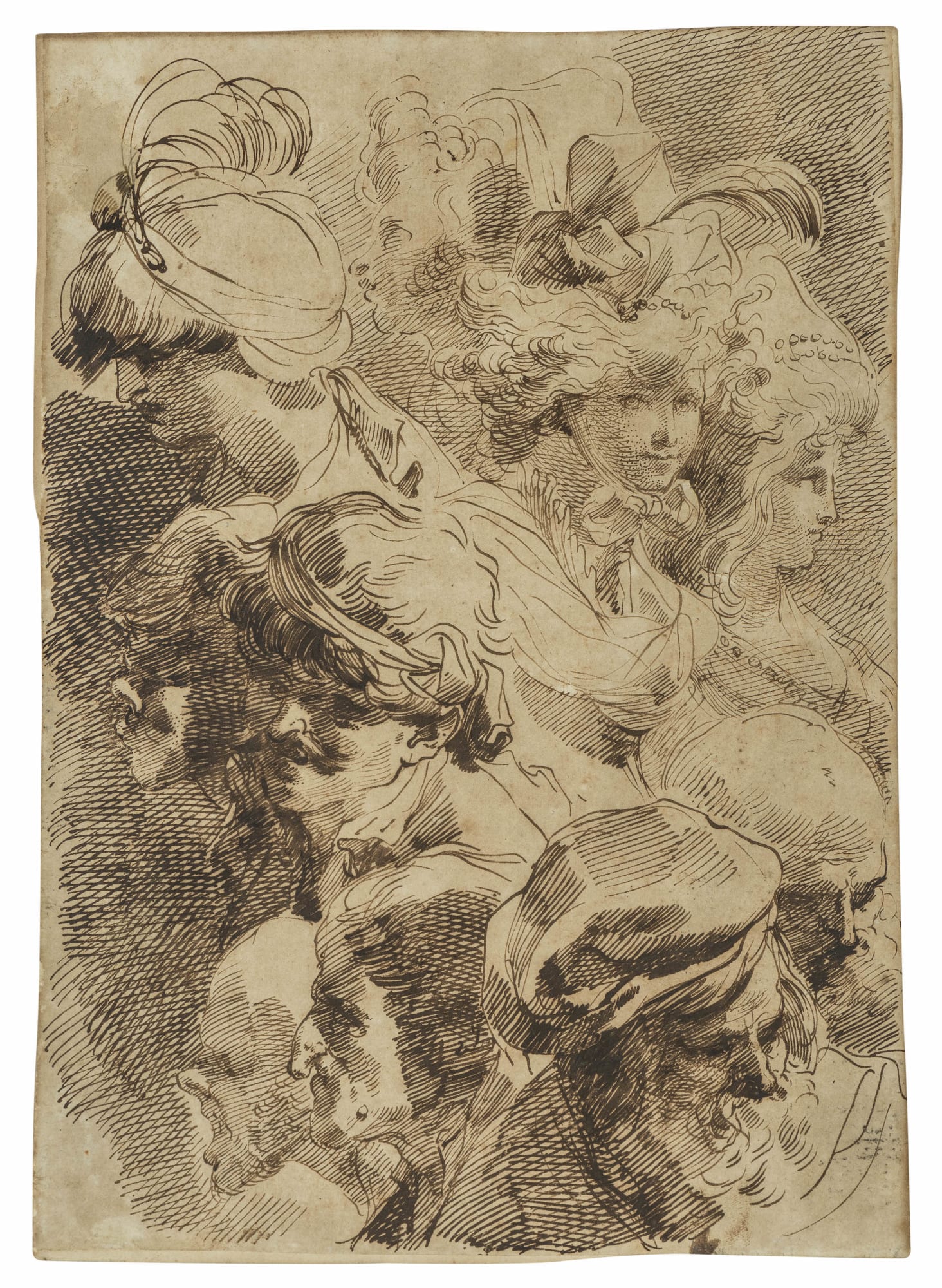 Gaetano Gandolfi, Studi di teste, 1734