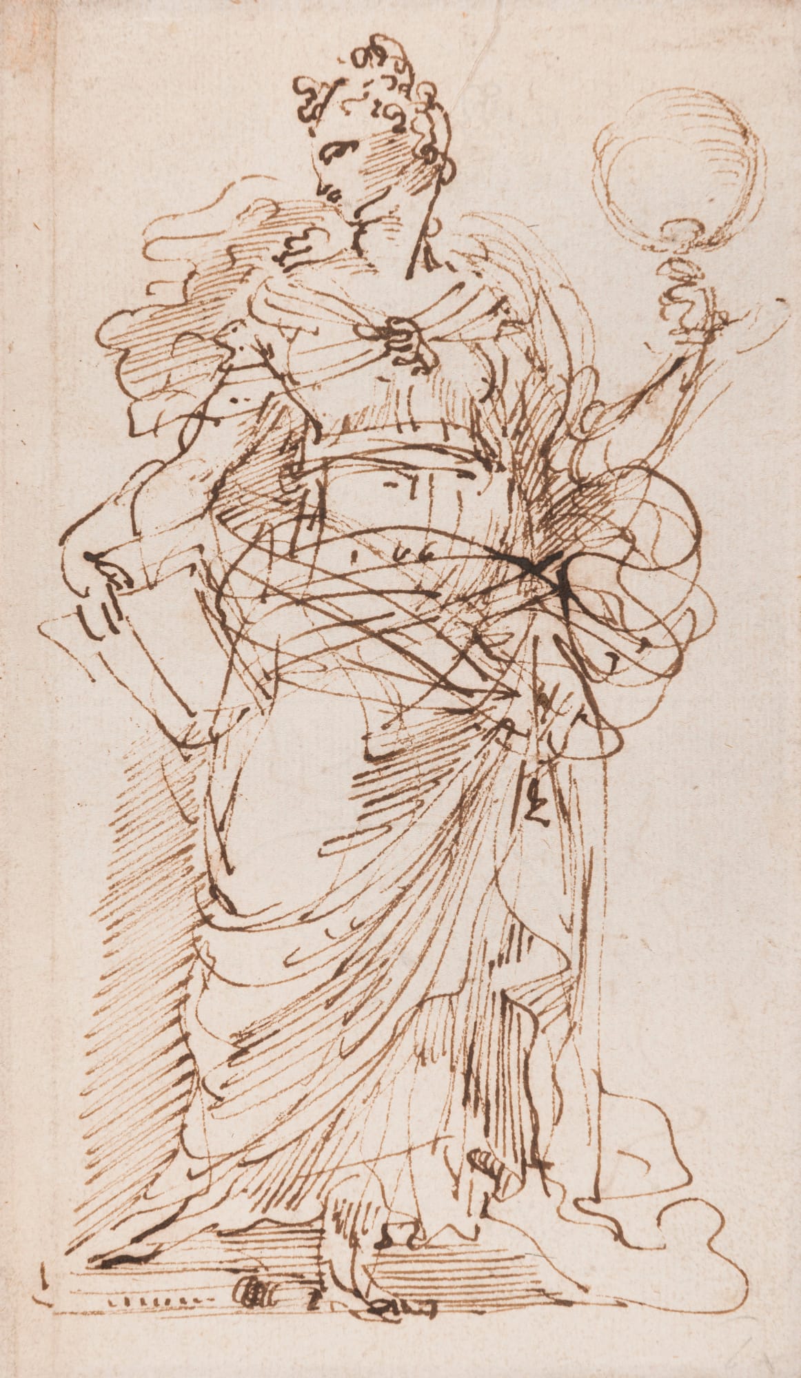 Donato Creti, Figura allegorica femminile (recto e verso), 1671