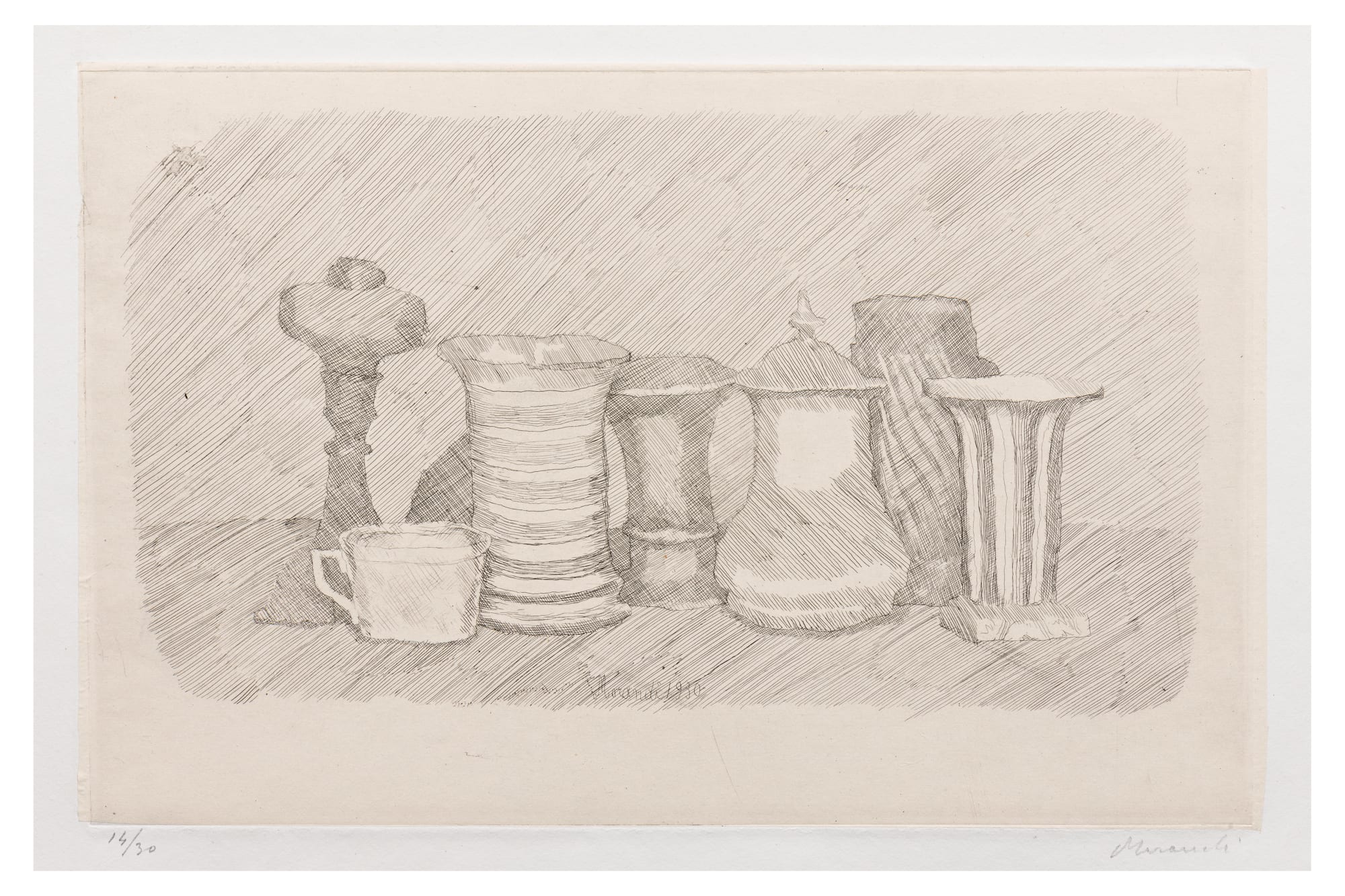 Giorgio Morandi, Natura morta con tazzina bianca a sinistra, 1930
