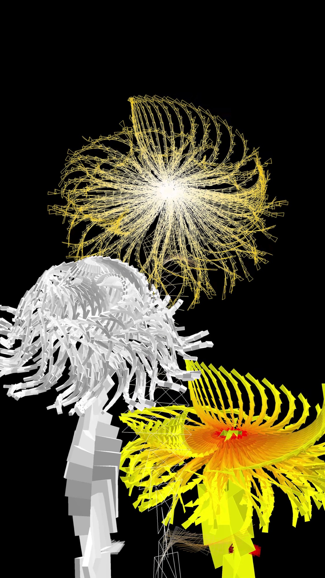 Miguel Chevalier, Bella Donna (Evolution) -Fractal Flowers series, 2021