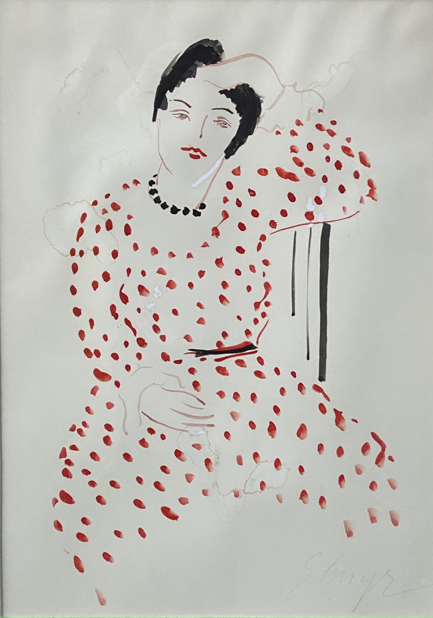 Elmyr de Hory, Homage to Henri Matisse with a Lady Wearing a Red Polka ...