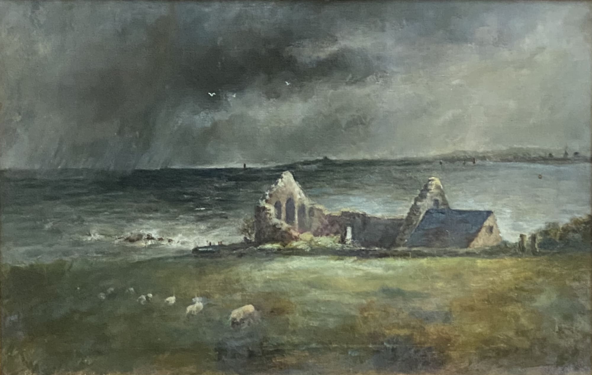 John Mitchell, Old Kirk Ruins on Coast North of Stonehaven | McEwan Gallery
