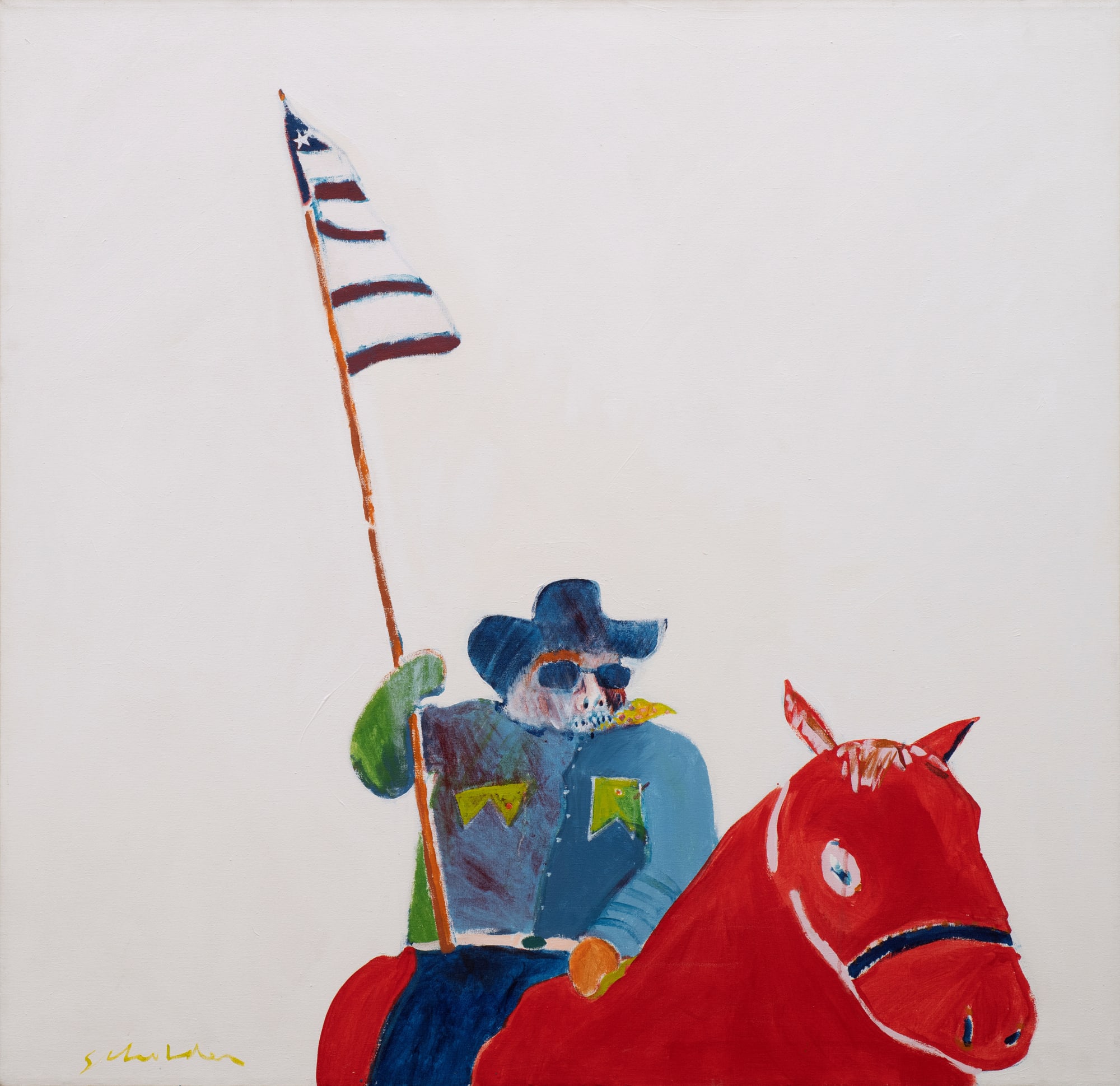 Fritz SCHOLDER, Indian on Red Horse, 1969