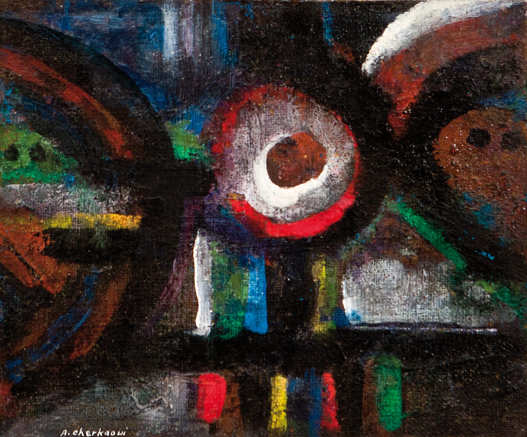 Ahmed Cherkaoui, Les Miroirs Noirs VII, 1965