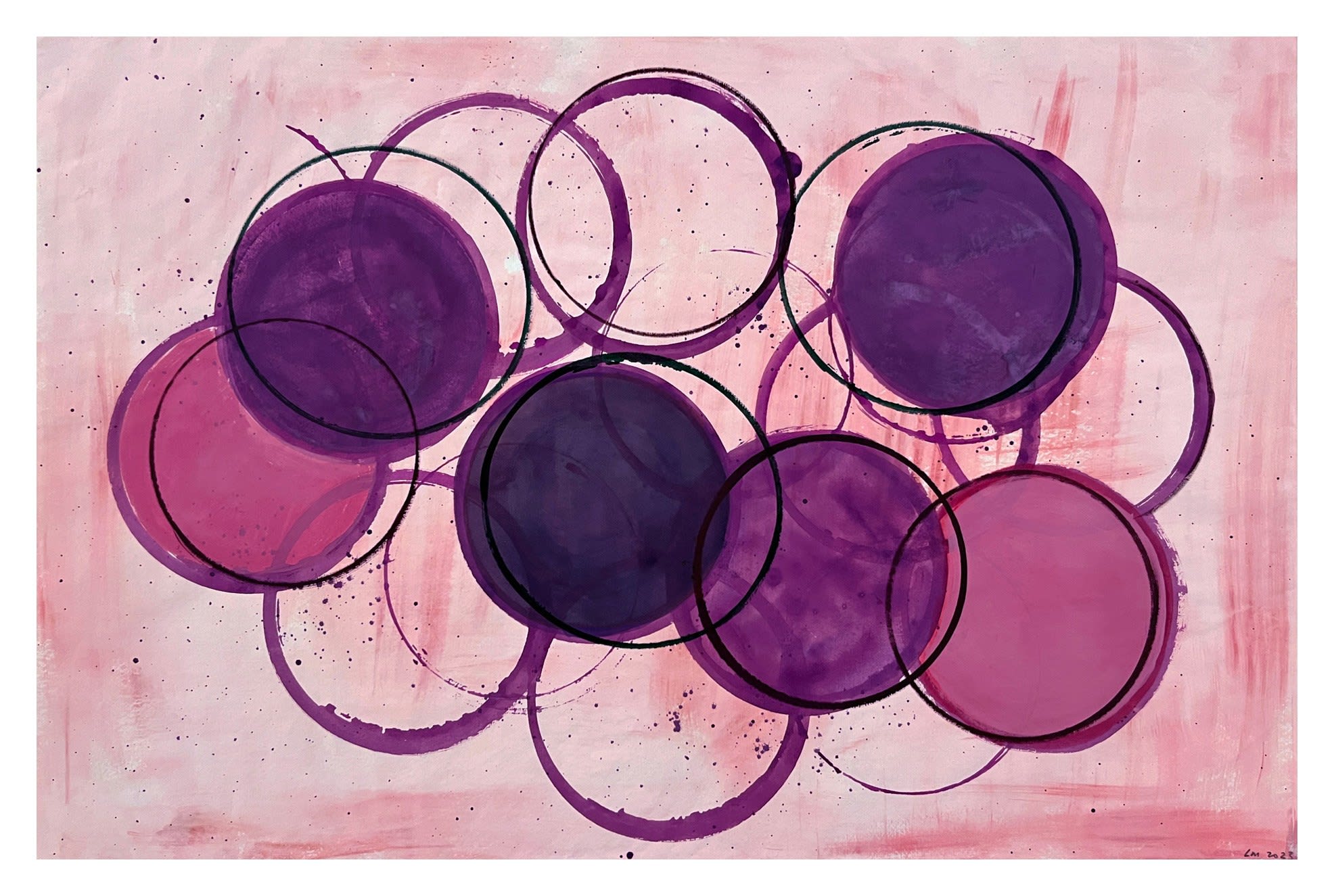 Landon Mackenzie, Sayulita Suite (Pink with Purple Dot), 2023