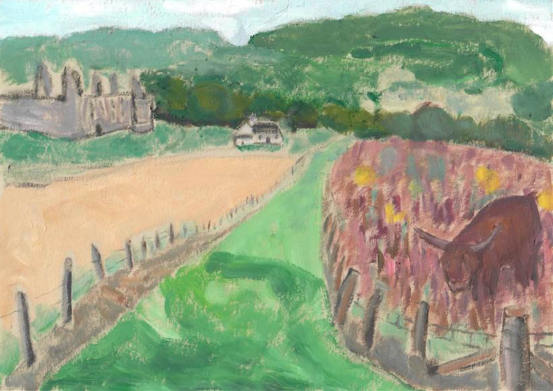 Li Shan, A Cattle and a Castle (Dufftown, Scotland), 2022