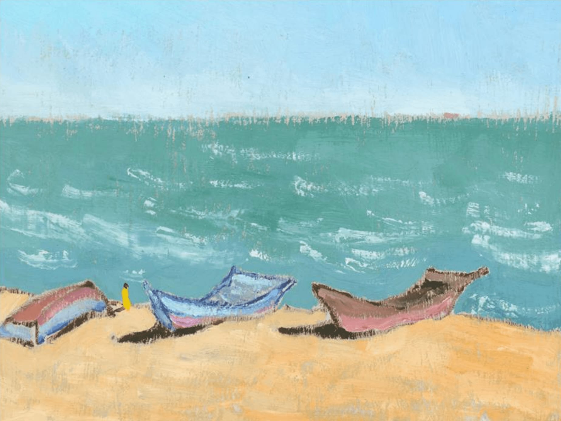 Li Shan, Old Ships (The Beidaihe River), 2014