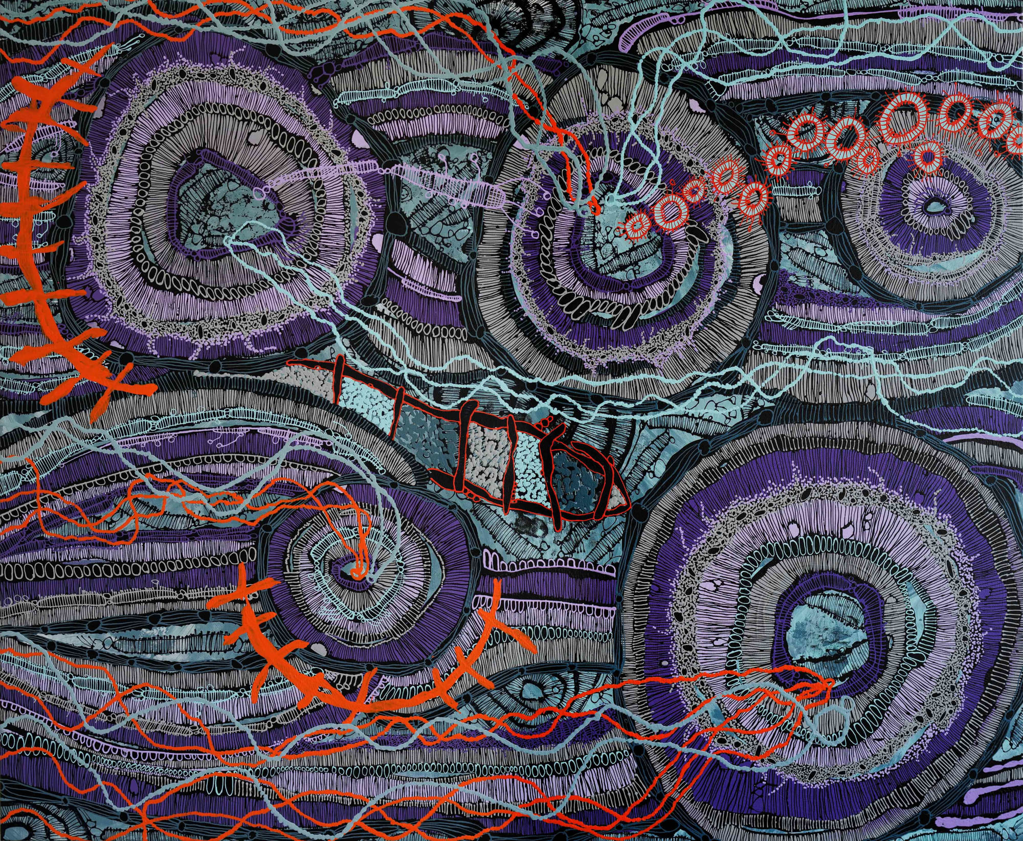 Jackie Wirramanda, Walking on Country #11, 2024