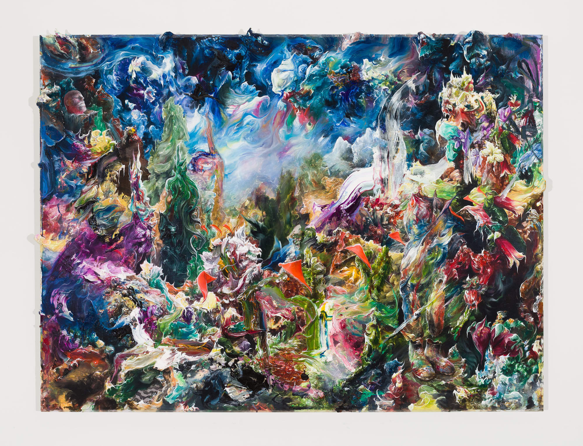 Josh Foley, (Painter de-materialising in the Paintscape) 22 Great short Walks of lutruwita, 2024