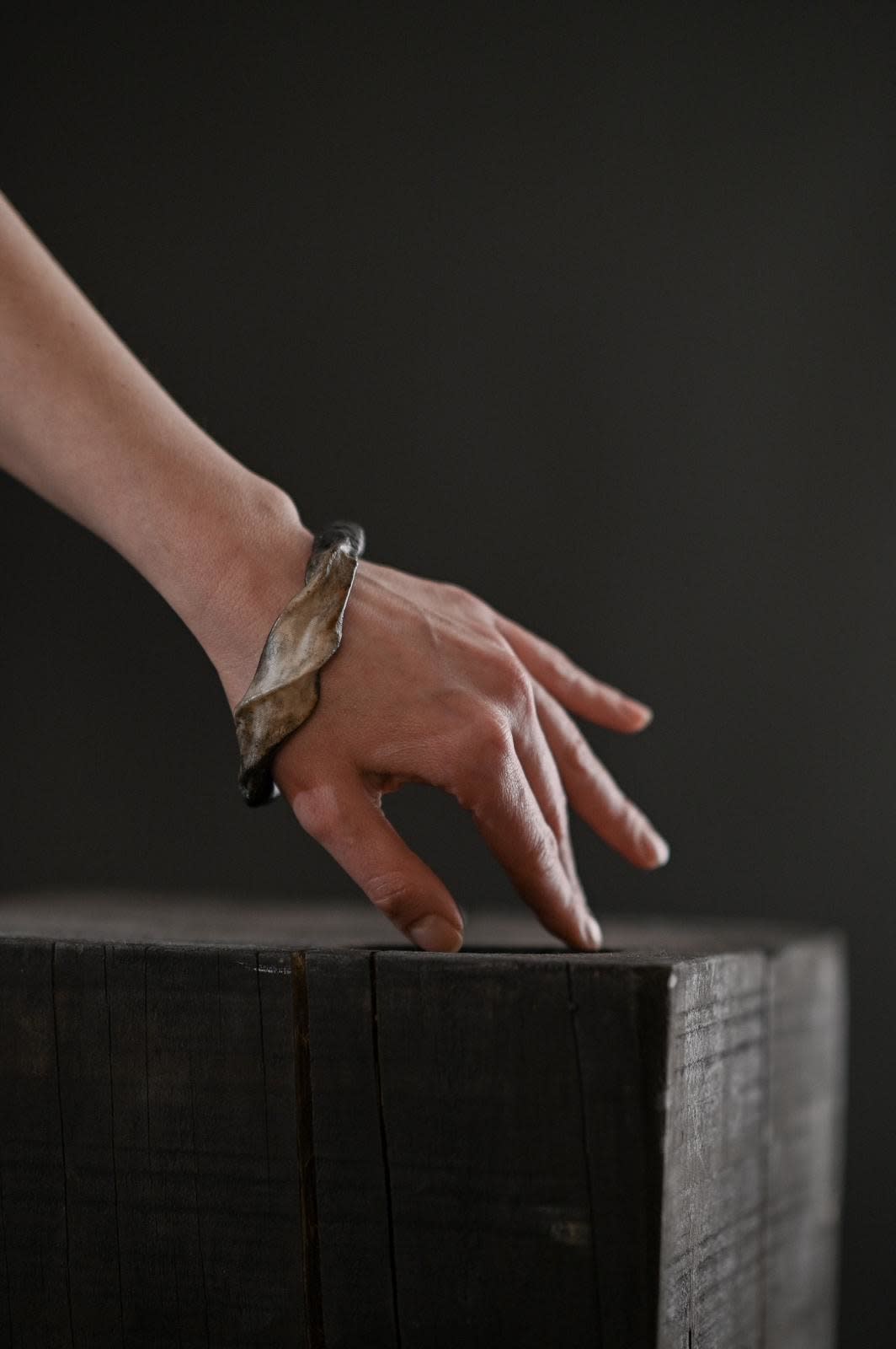 Olexandr Pinchuk, Black and White Canvas Bangle, 2024