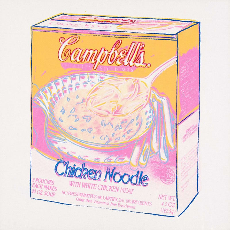 Andy Warhol, Campbell's Soup Box: Chicken Noodle, 1986