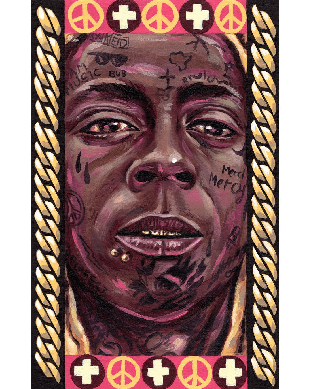 Saddo, Lil Wayne (Illustration for The New Yorker), 2023