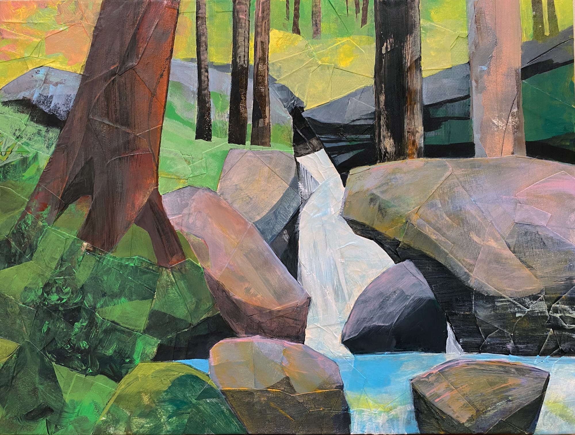 Mariella Bisson, Rose Rock Falls at Sunrise