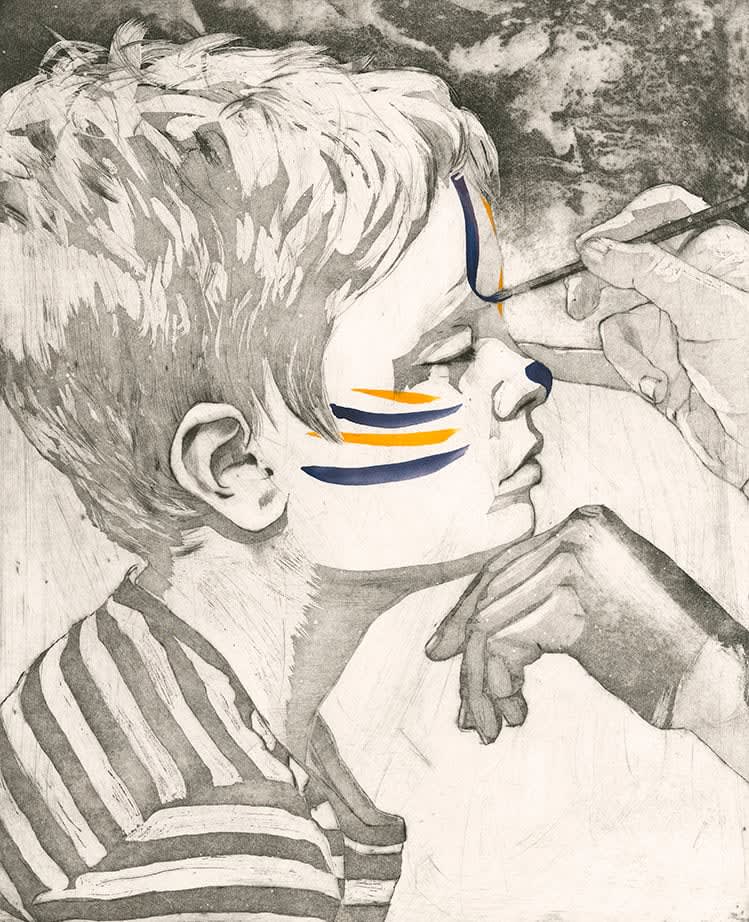 Ellen Heck, Being Painted as a Tiger P