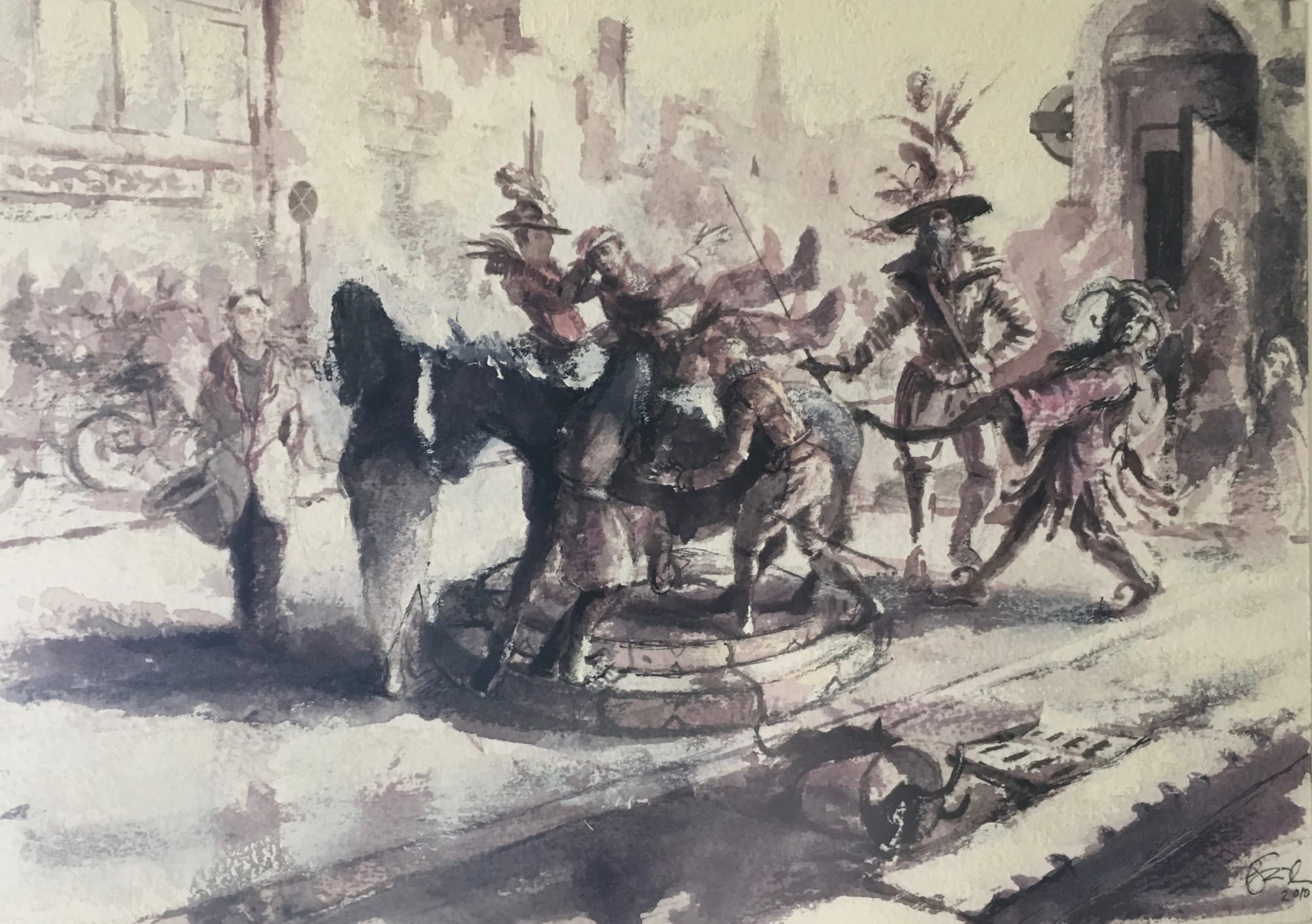 Paul Sattler, Study for London Rehearsal | Momentum Gallery