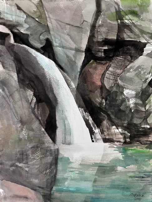 Mariella Bisson, Bingham Falls, Field Painting