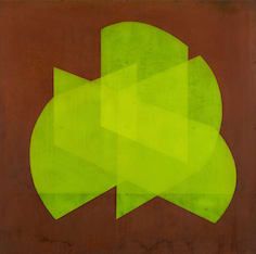 Hoss Haley, Topography Painting #6 (chartreuse), 2022