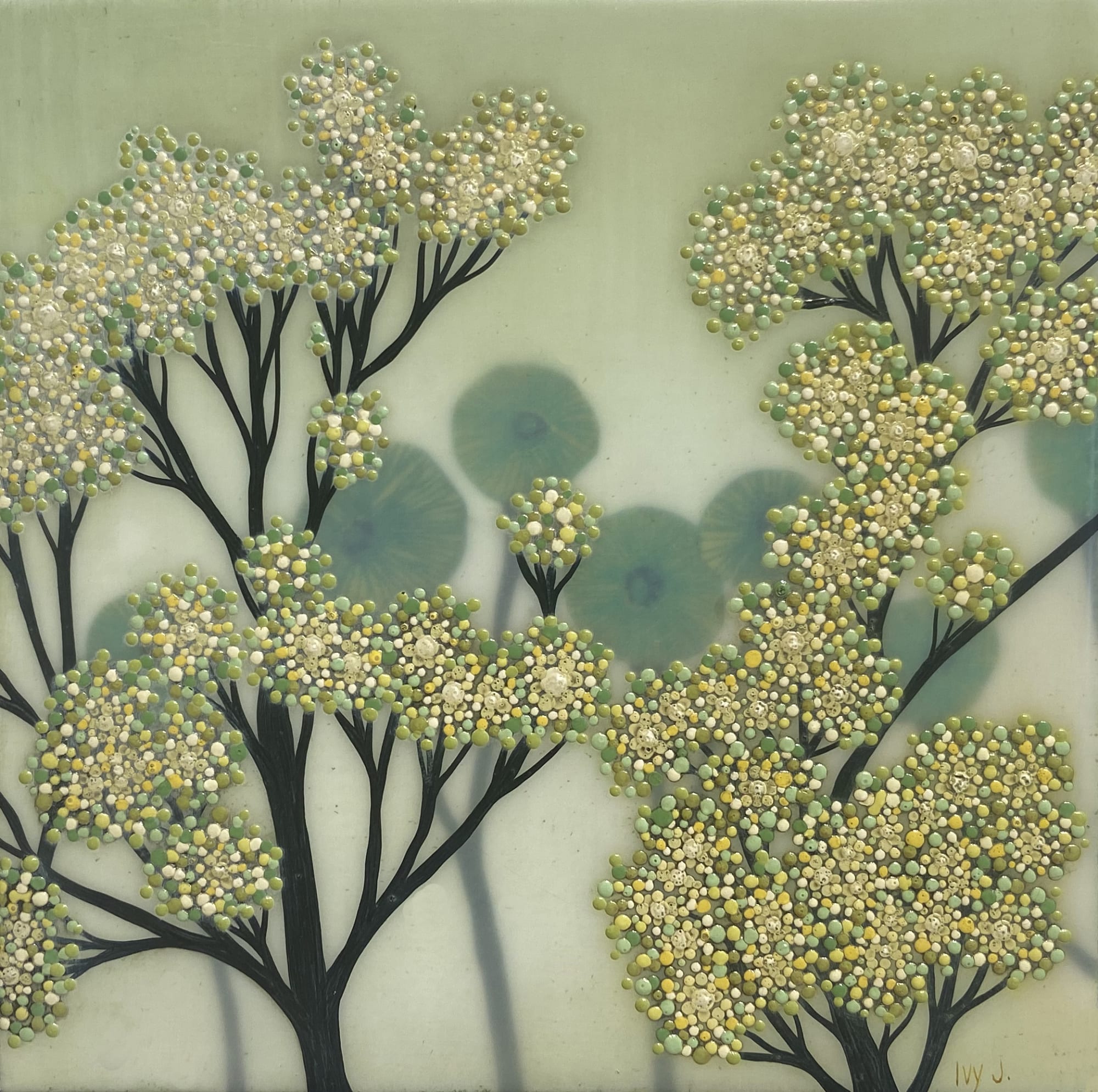 Ivy Jacobsen, Blooms Over Green Pods