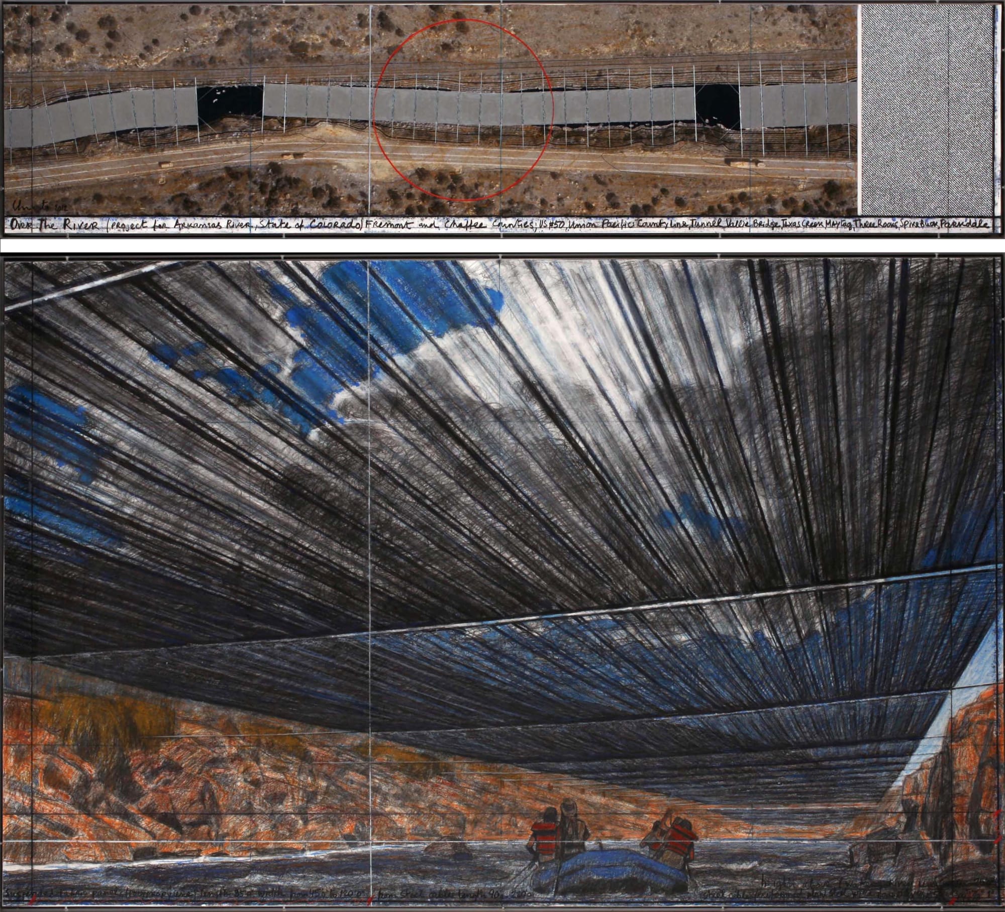 Christo JAVACHEFF, Over The River (Project For Arkansas River, State of Colorado), 2012