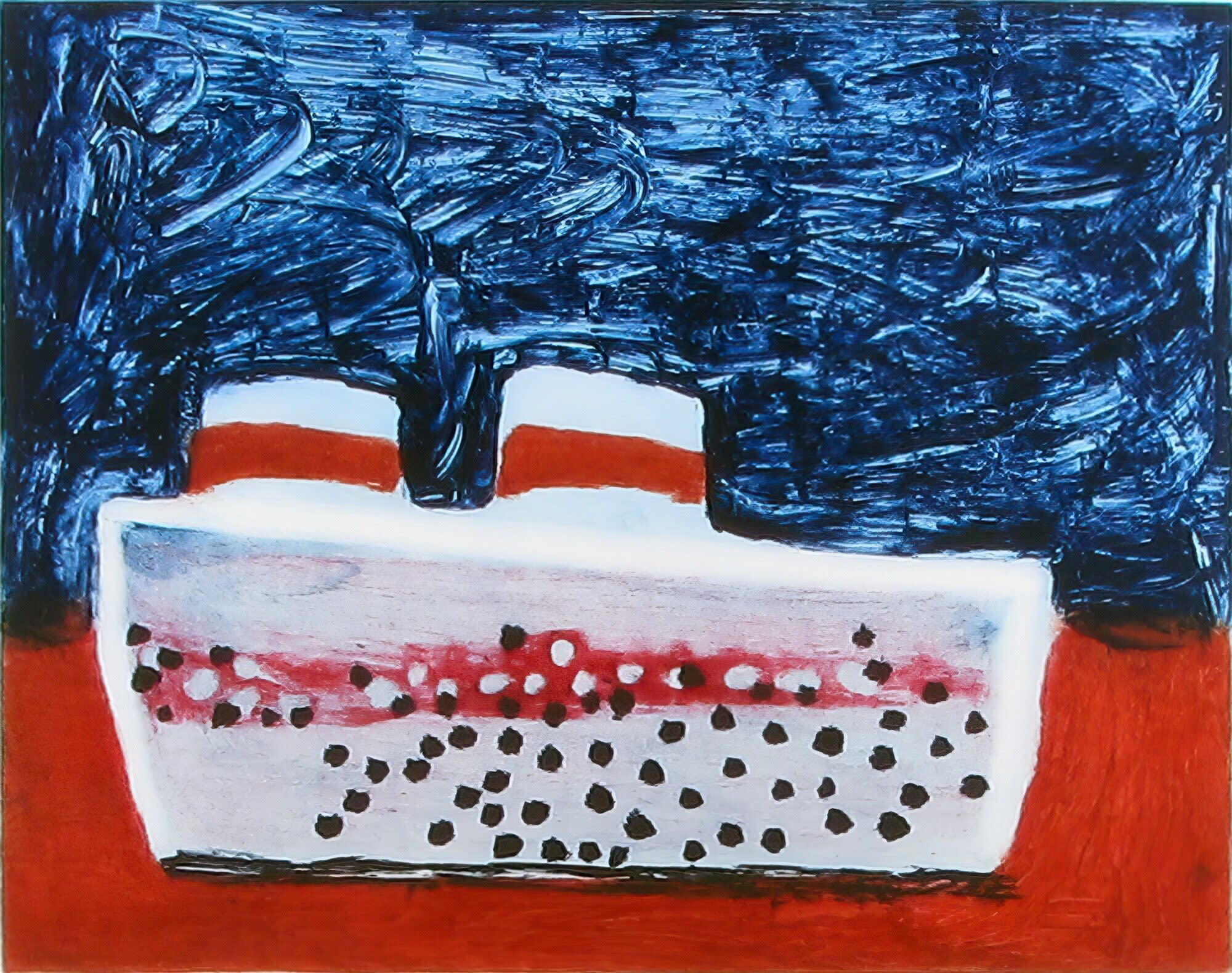 Katherine Bradford Steamboat USA, 2013 Carborundum and solarplate edition 45.7 x 40.6 x 5.1 cm Edition of 10