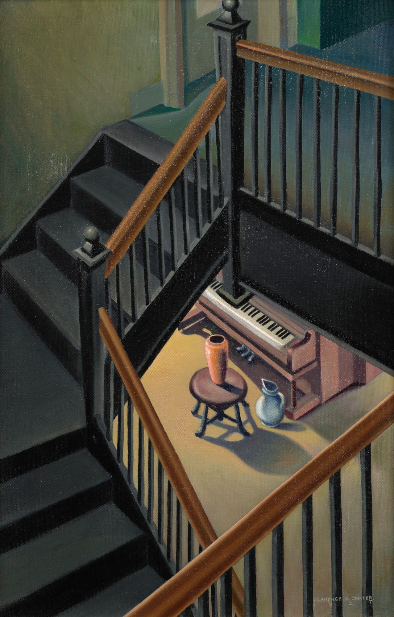 Clarence Carter, Stairwell at the Cleveland School of Art, 1927