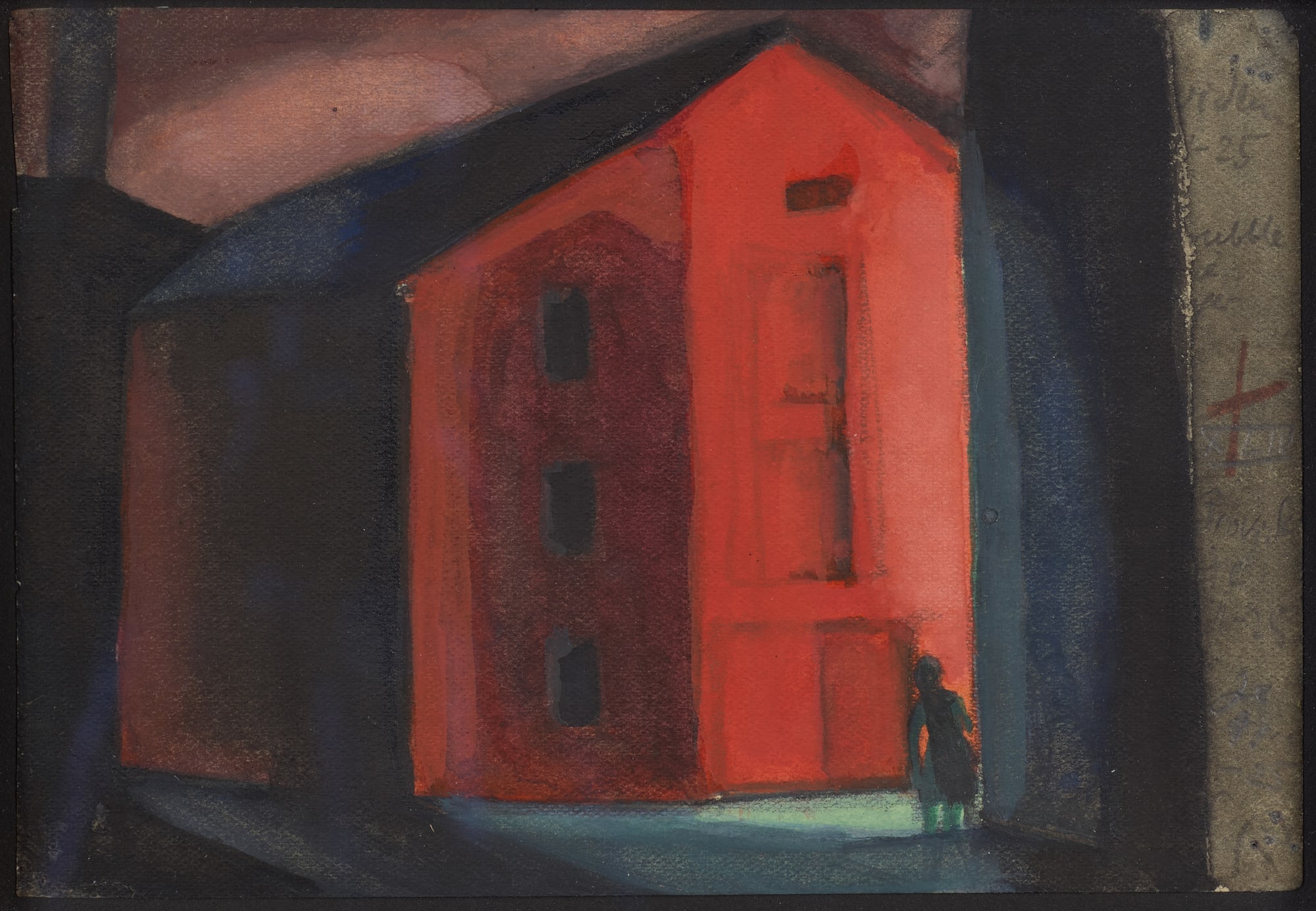 Oscar Bluemner, Study for "A Moment in Another Town", 1925