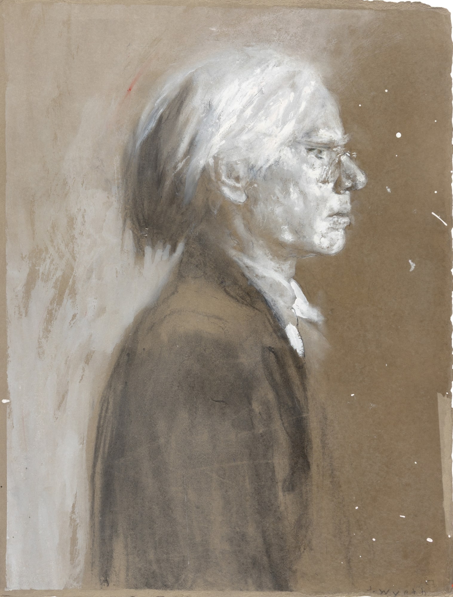 Jamie Wyeth, a.w.: life size right profile, c. 1976