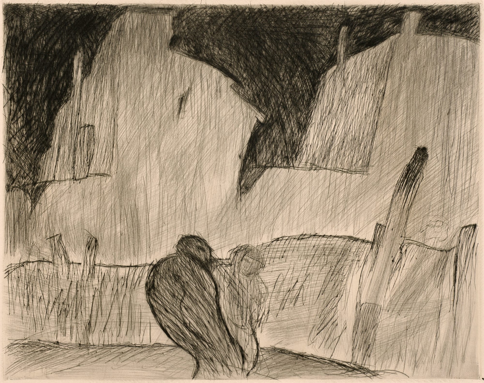 Albert Bloch, Häuser bei Nacht (Houses at Night), 1913