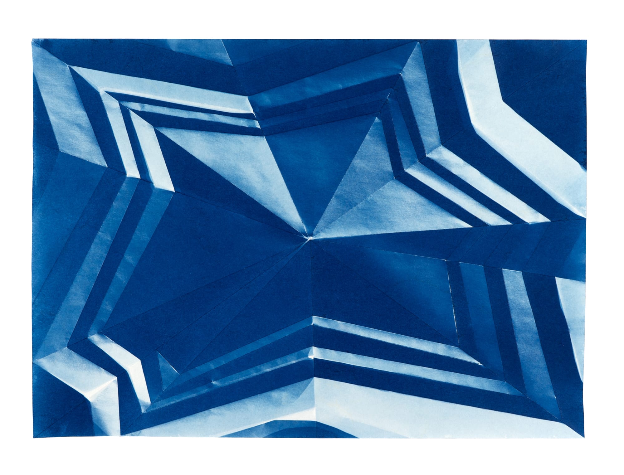 Fritz Horstman, Folded Cyanotype 274, 2023