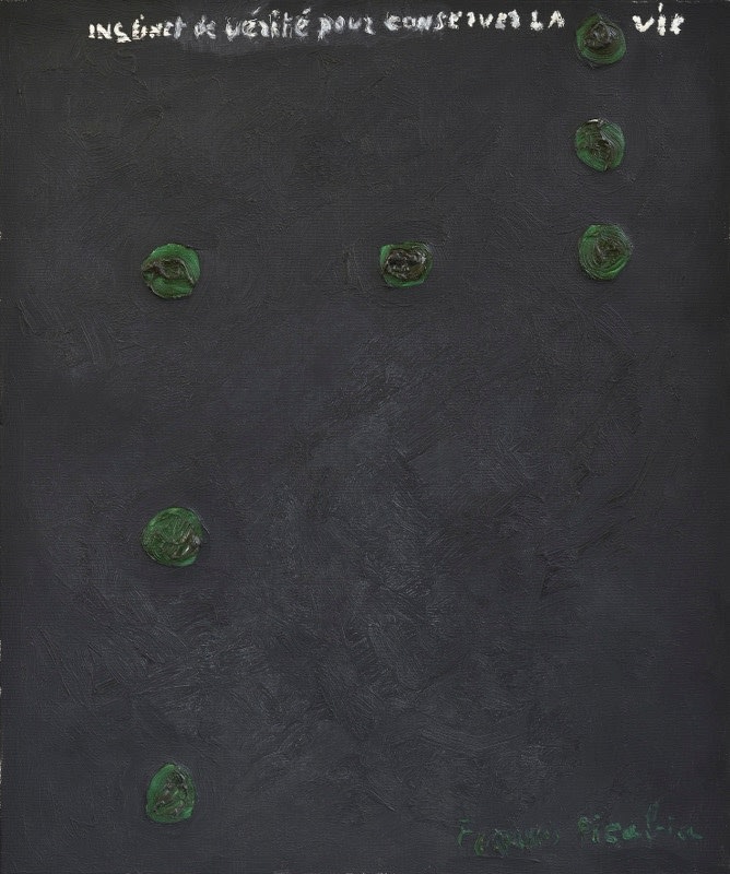 Francis Picabia Instinct de vérité pour conserver la vie huile sur toile 55 x 46 cm (archives)