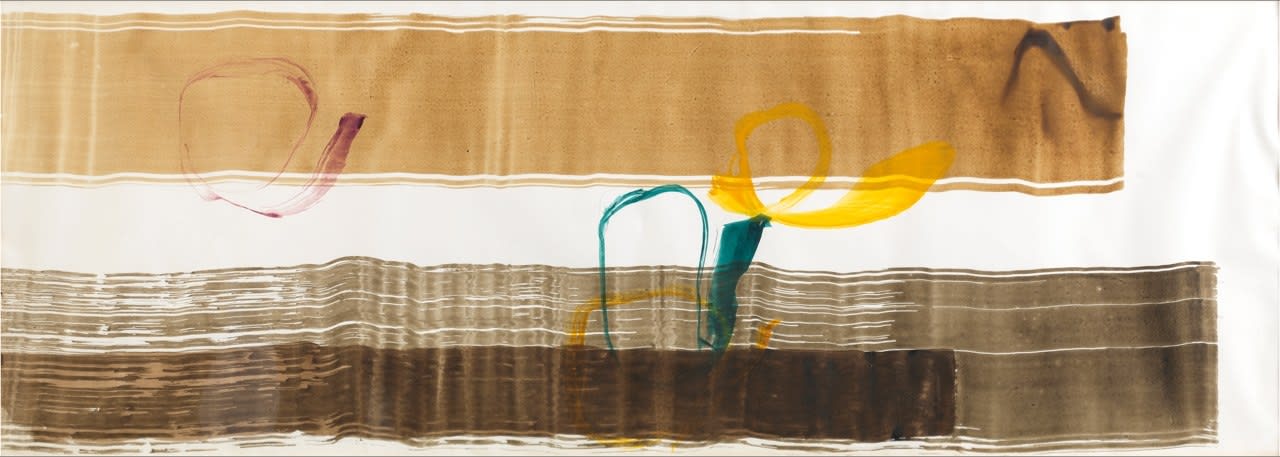 John Cage New River aquarelle sur papier 66 x 182,8 cm