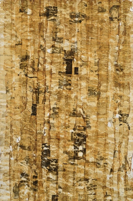 Gil Joseph Wolman Sans titre (Propriétés chimiques) art scotch sur toile 81 x 54 cm