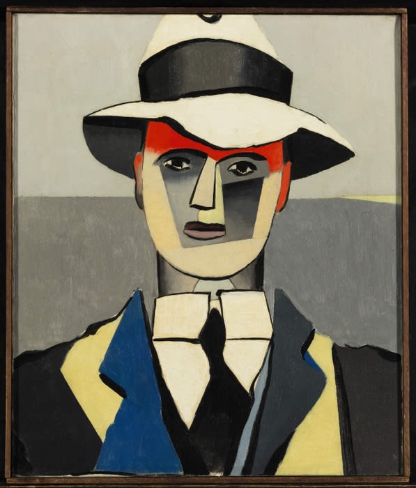 Jean Helion L'Homme au front rouge huile sur toile 63,5 x 53,6 cm (archives)