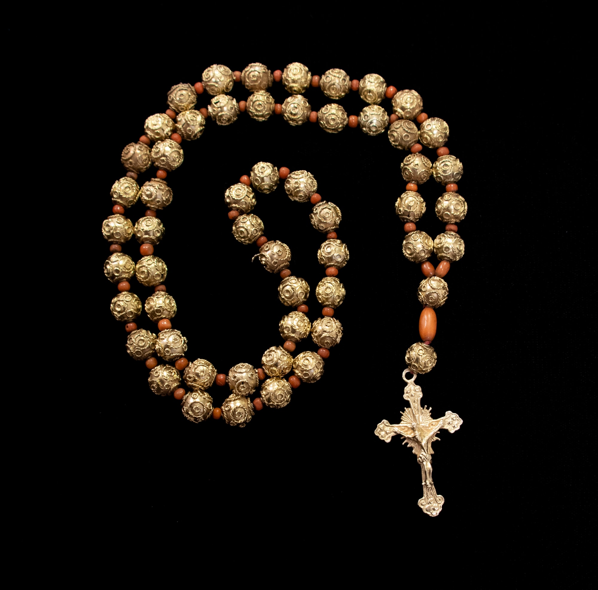 Bijoux, Chapelet afro-brésilien avec croix sculptée, XIXe siècle