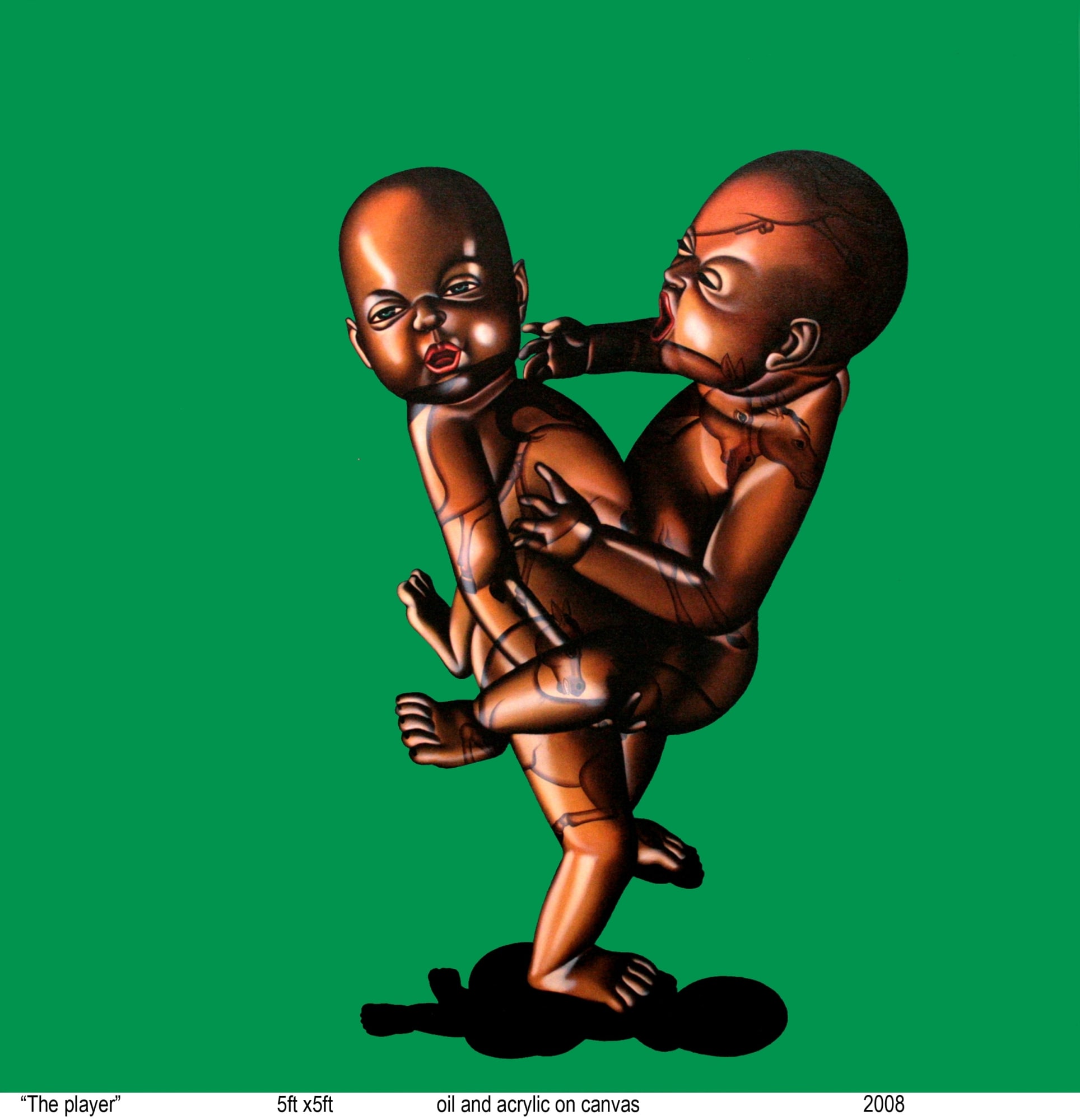 Chintan Upadhyay Players Huile et acrylique sur toile 152 x 152 x 0