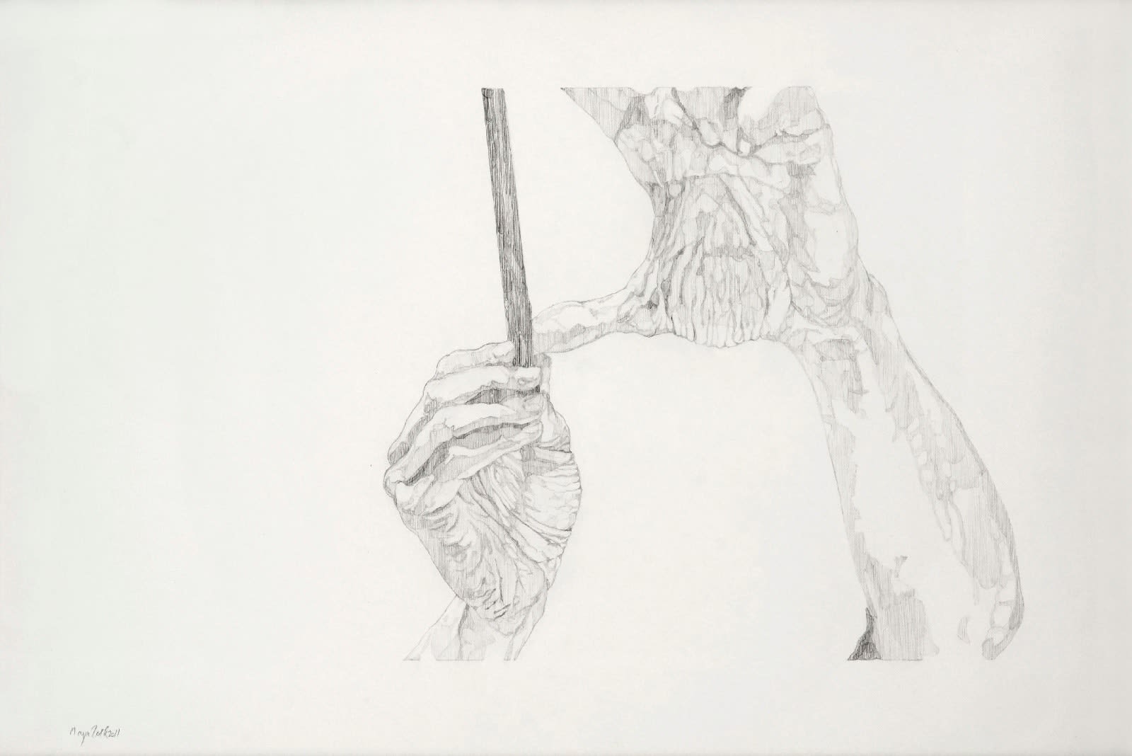 Maya Zack Hands mine de plomb sur papier 41 x 58,8 cm