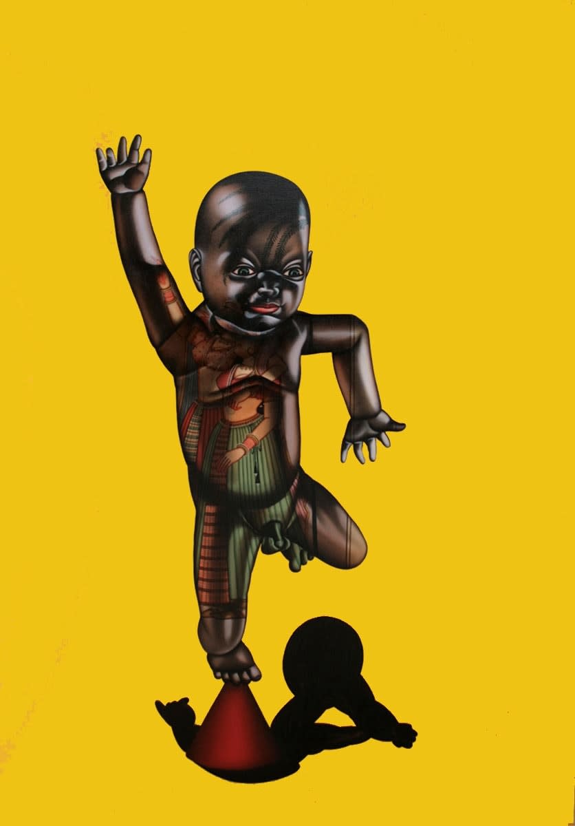 Chintan Upadhyay Balance Huile et acrylique sur toile 183 x 122 x 0 72 by 48 in.