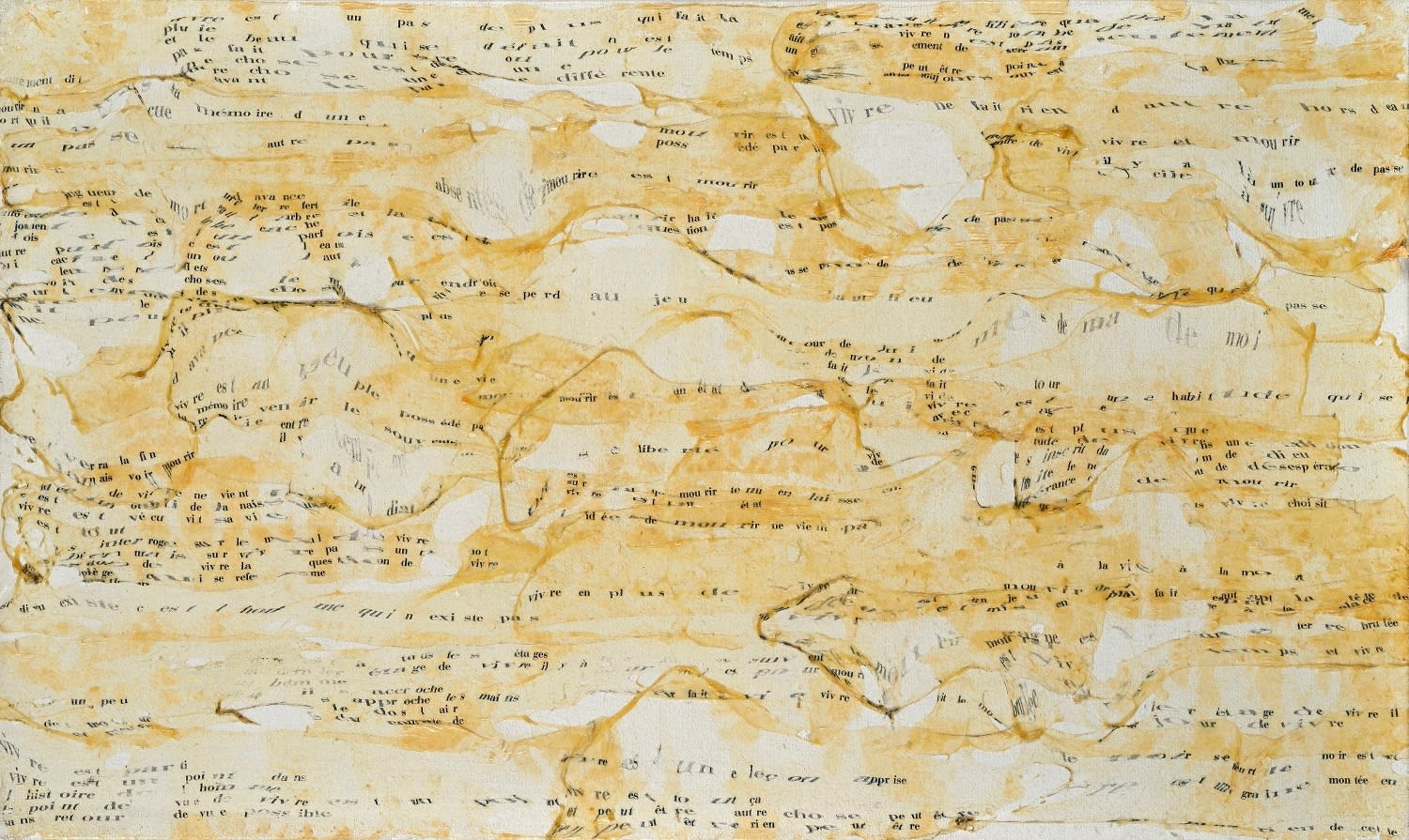 Gil Joseph Wolman Vivre et mourir art scotch sur toile 38 x 55 cm