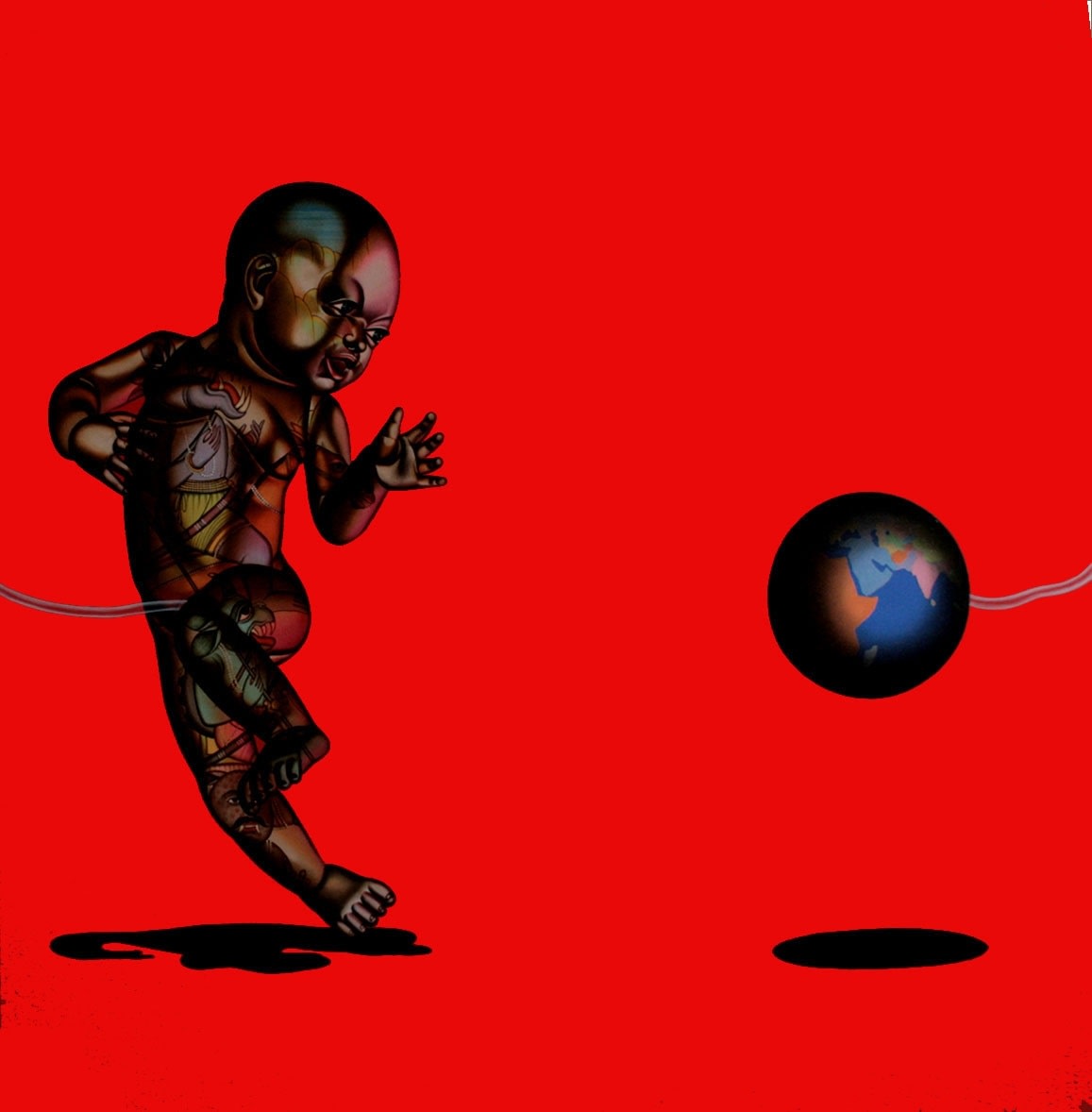 Chintan Upadhyay playing with the earth Huile et acrylique sur toile 152 x 152 x 0 59 7/8 by 59 7/8 in.