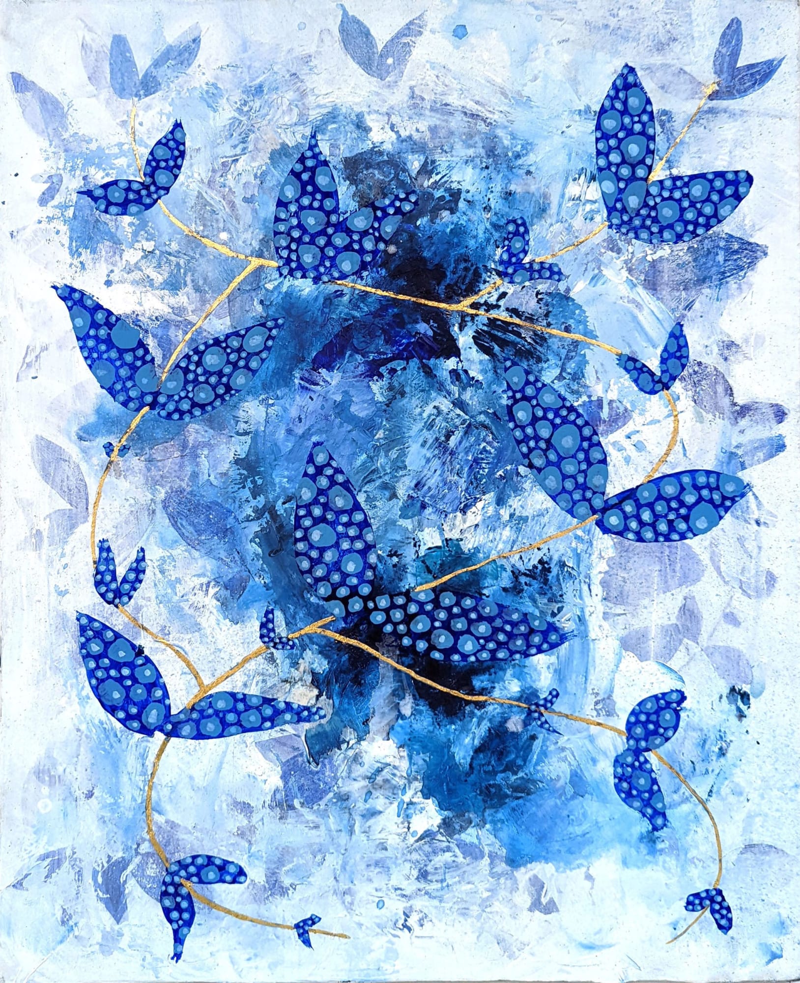 Jac Lahav, Little Universe (Leaf Painting), 2022