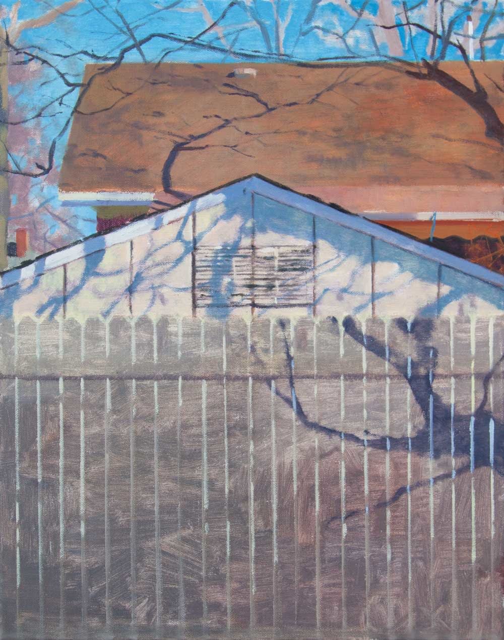 Daniel Granitto, The Neighbor's Shed (Blue Shadows), 2019