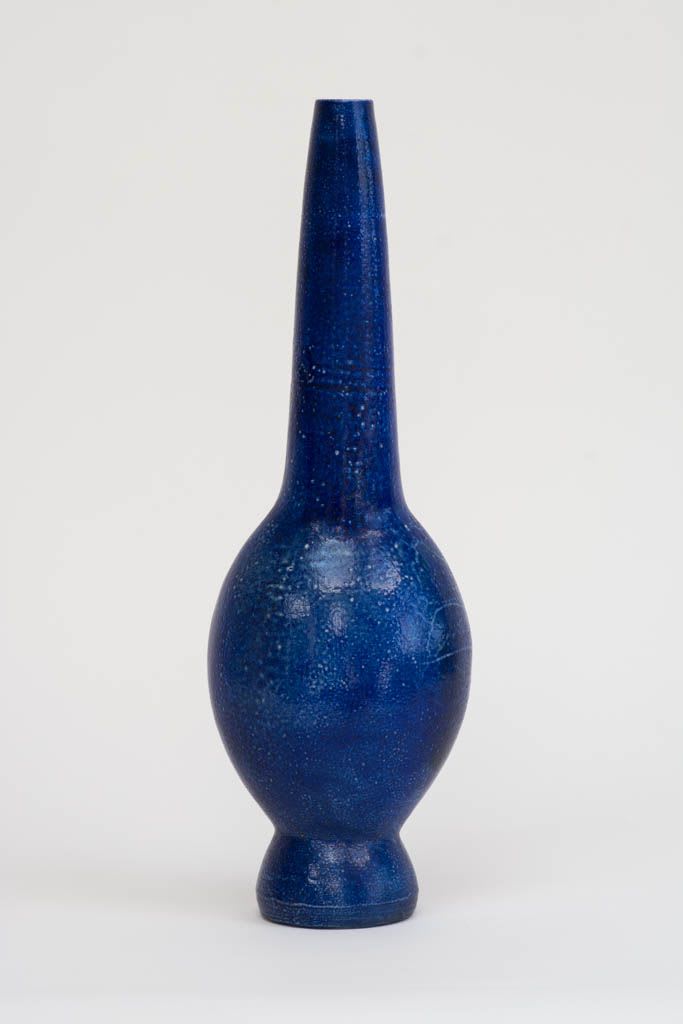 Wayne Ngan, Sculptural Vase (cobalt blue saltglaze), 2000