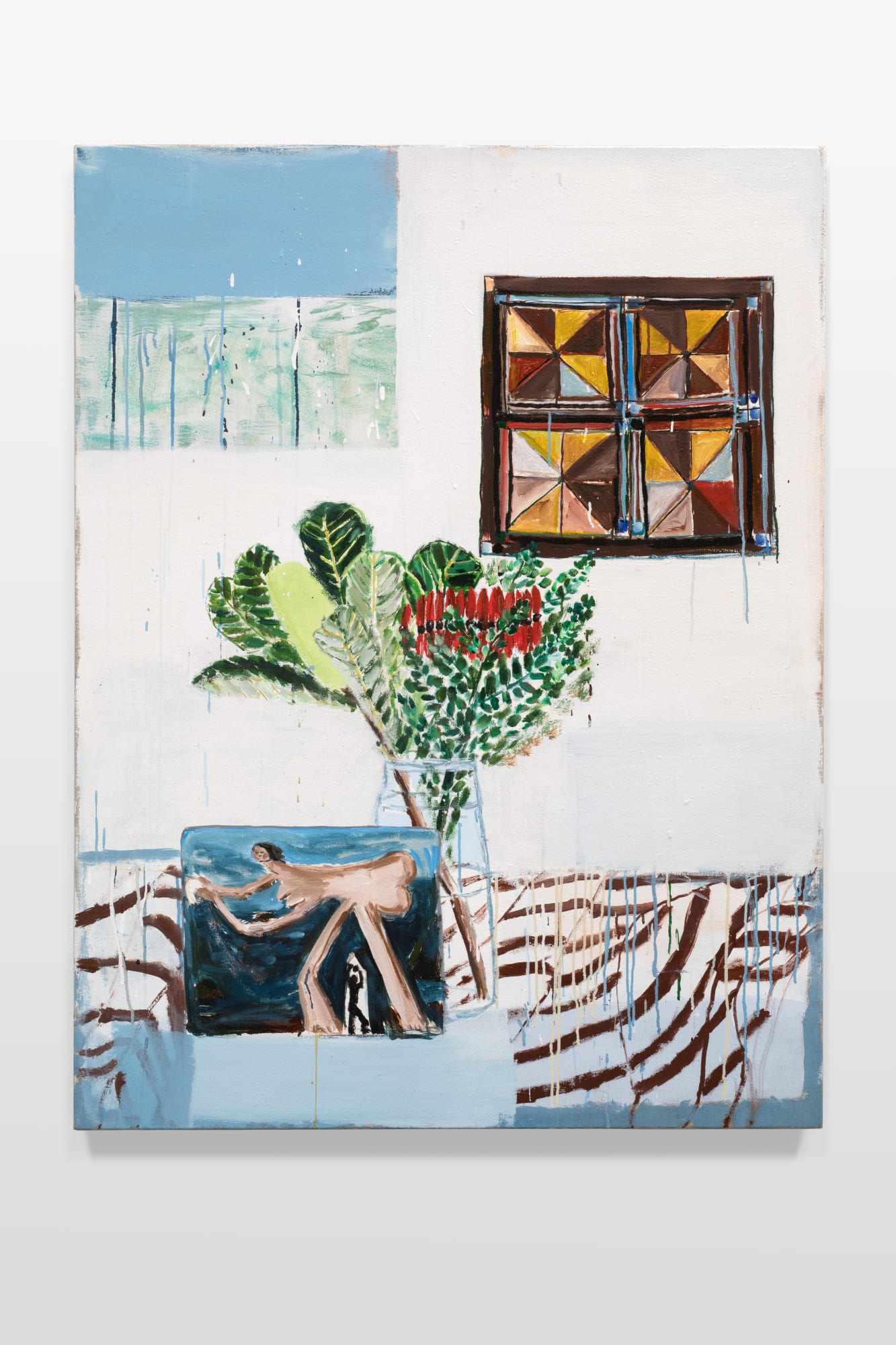 Sally Anderson, SL with Olley’s cushion portal and MTW on beach with ball, 2025