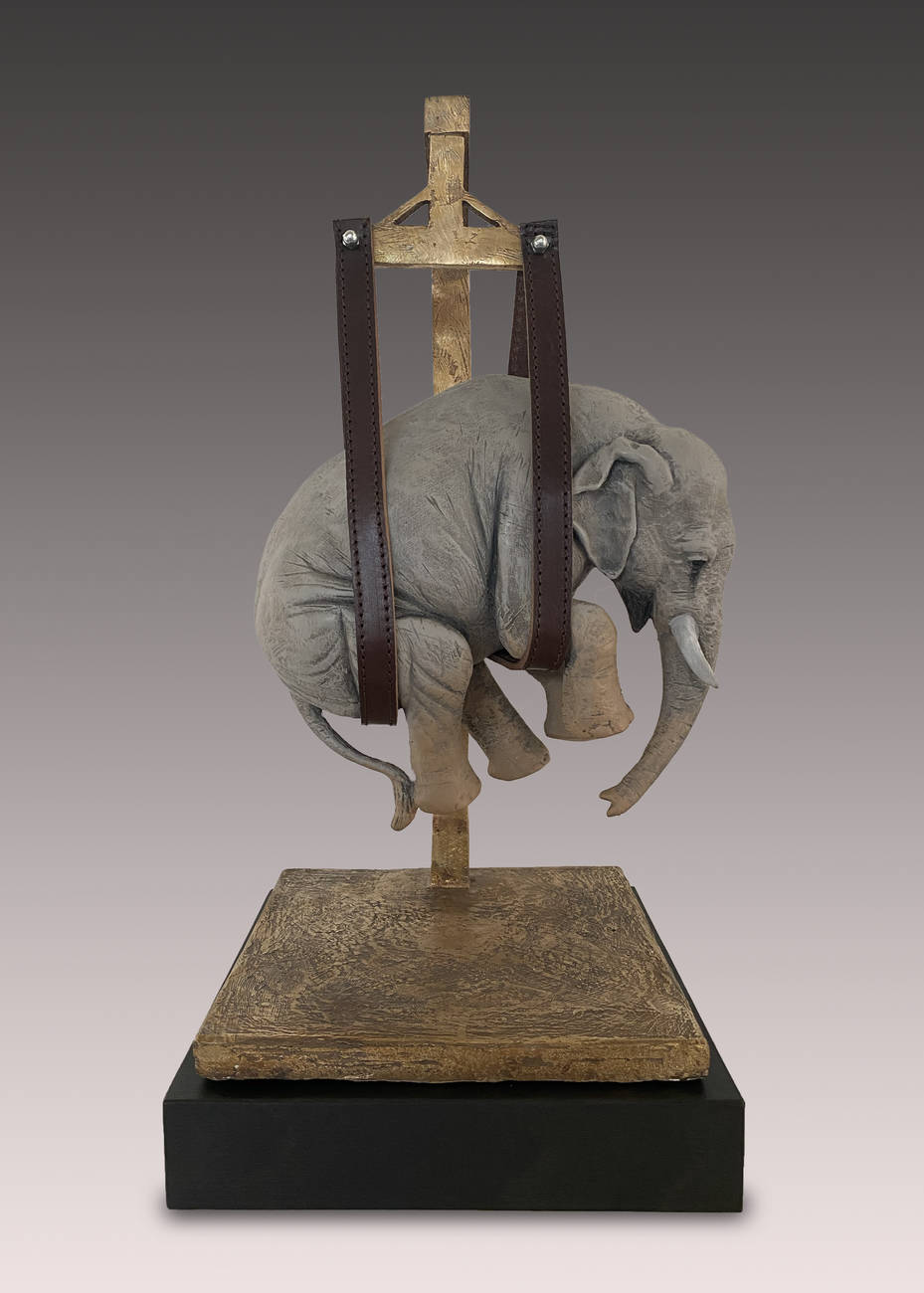 Stefano Bombardieri, Il Peso del Tempo Sospeso / Elefante piccolo, 2020