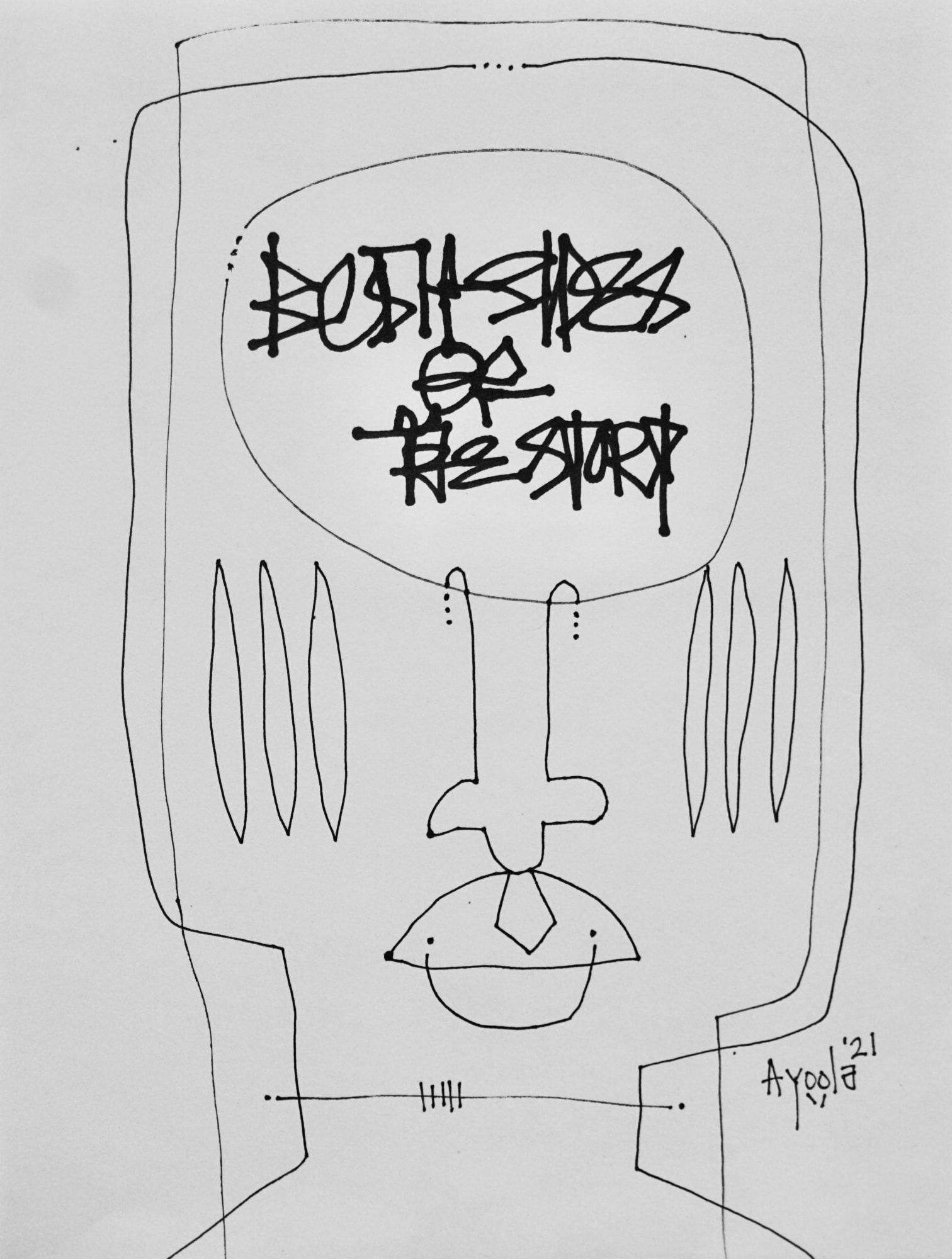 Ayoola Gbolahan, Self Portrait 12, 2023